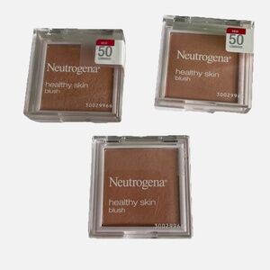 Lot 3 Neutrogena Healthy Skin Pressed Powder Blush #50 Luminous OPEN CONTAINER